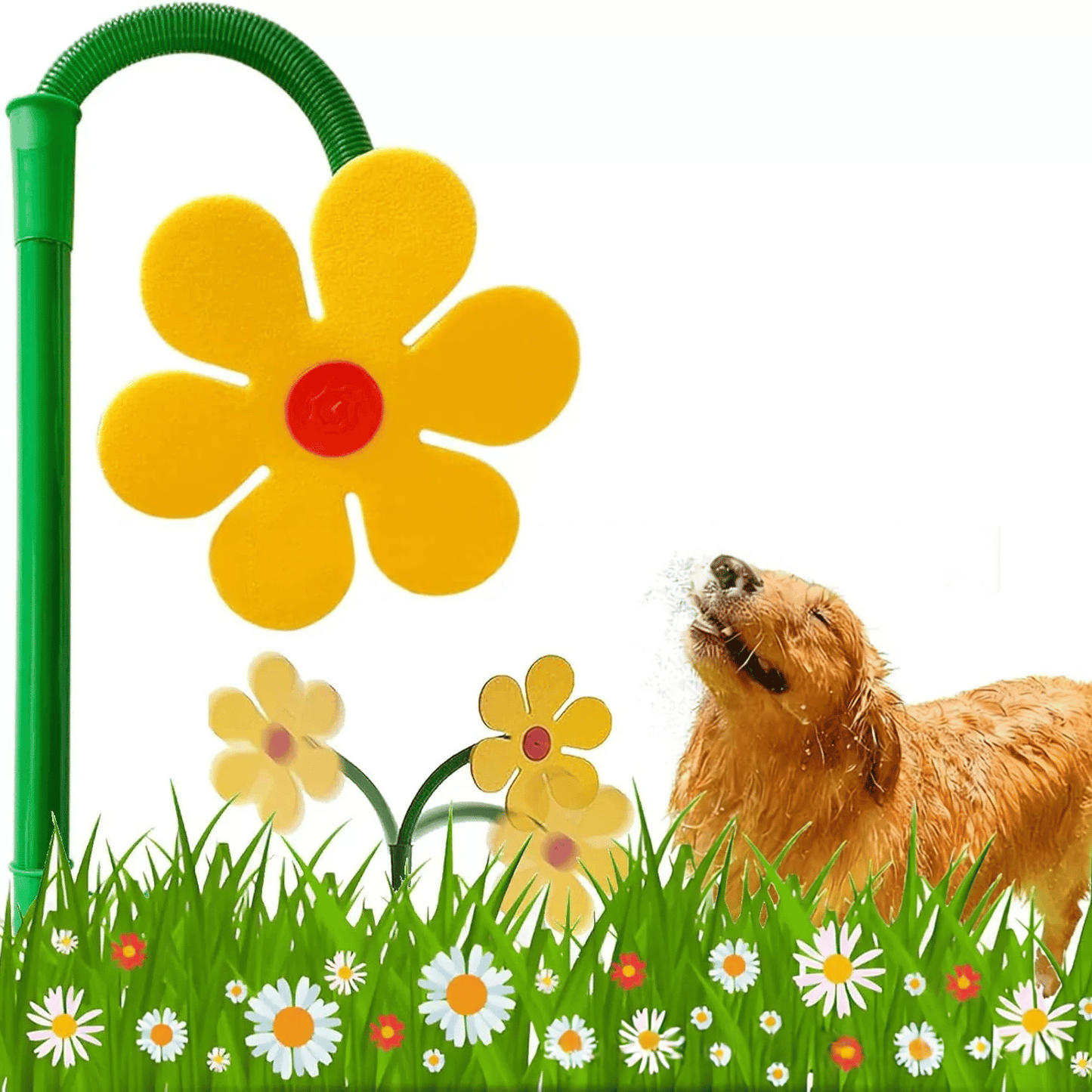 🌼 Crazy Daisy Sprinkler – Funny Dancing Flower Water Sprinkler for Kids, Dogs & Garden Fun