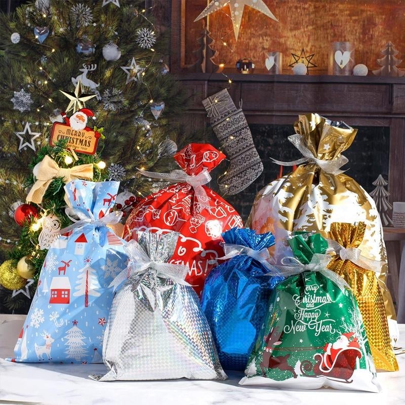 🎄Early Christmas Sale-49% OFF)Drawstring Christmas Gift Bags