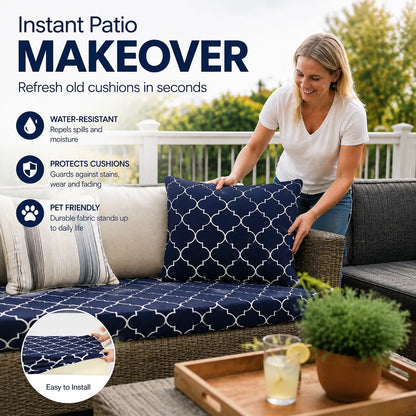 🛋️ Outdoor Patio Sofa Cushion Covers 🔥