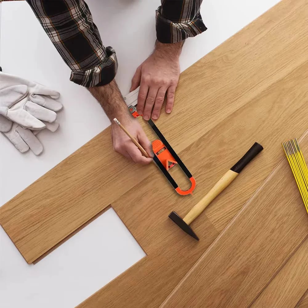 🔥LAST DAY 49% OFF - 🛠️🔧Precision Contour Gauge with Lock – Adjustable Profile Copy Tool for Woodworking & Flooring