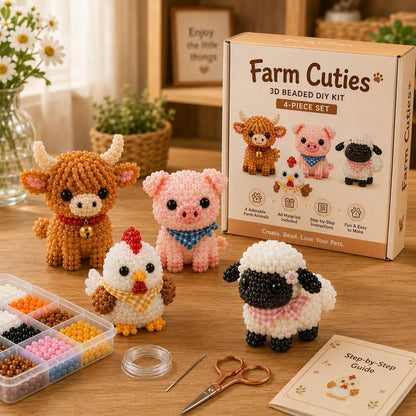 🔥Last Day 50% OFF🧵✨ Tiny 3D Beaded Animal DIY Kit