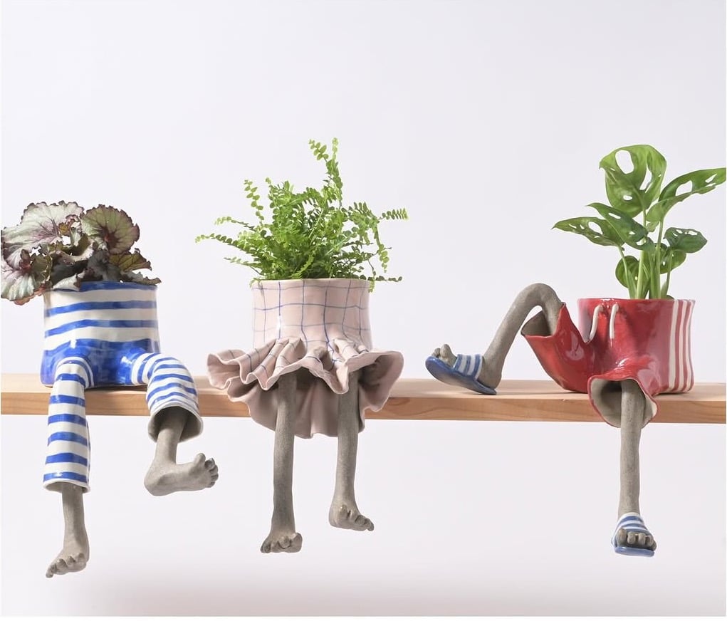 ✨ Cute Legged Human-Shaped Planter Pot Funny Resin Plant Pot
