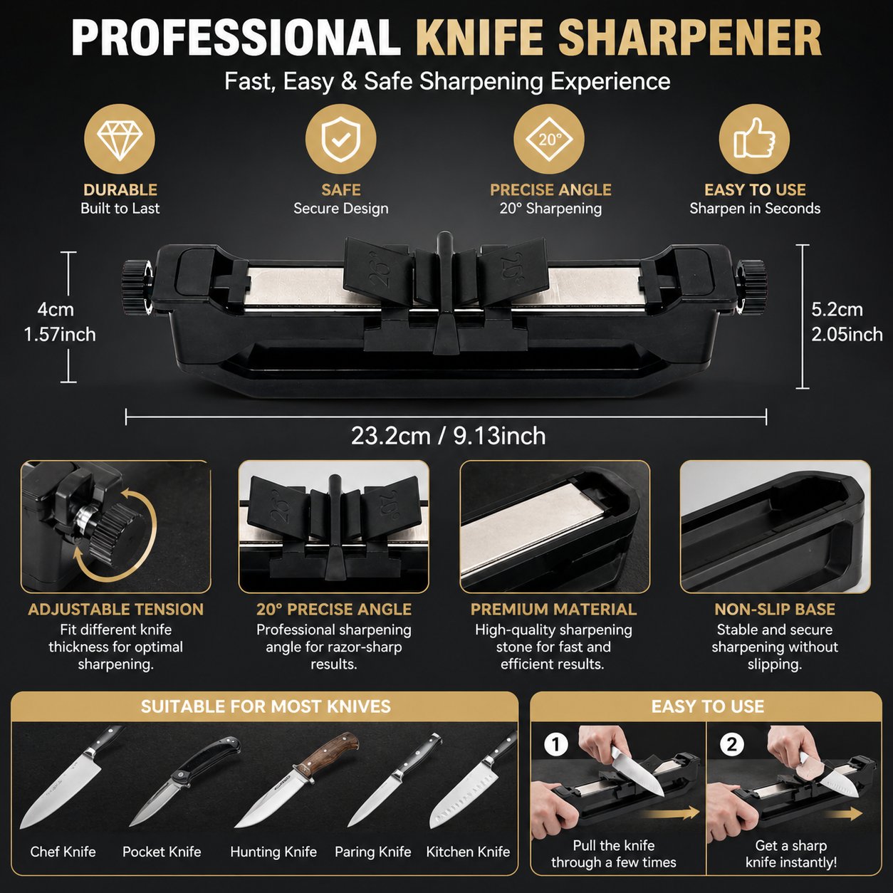 🔥LAST DAY 49% OFF - 🛠️🔪Venture Portable Knife Sharpener