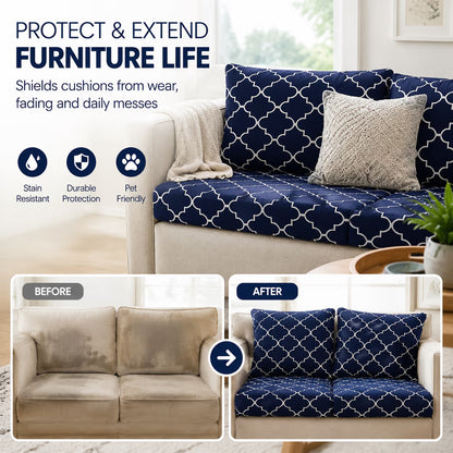 🛋️ Outdoor Patio Sofa Cushion Covers 🔥