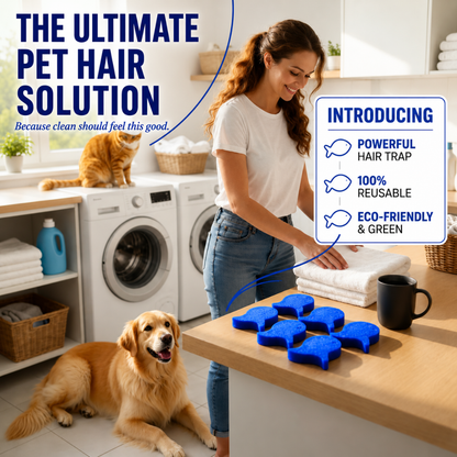⏳LAST DAY BUY 2 GET 1 FREE!💦Indigopetco Laundry Pet Hair Removal Fish - 5 Pack