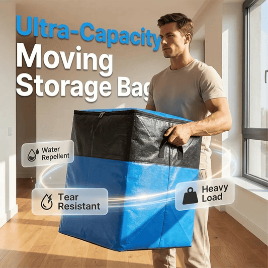 3 Sizes Oversized Reusable Moving Storage Totes, Waterproof Tear Resistant Foldable Storage Bags with Full Open Top & Label Slot, Heavy Load Moving Bags for Rigid Moving Boxes for Moving Dorm Camping Bedding Clothes