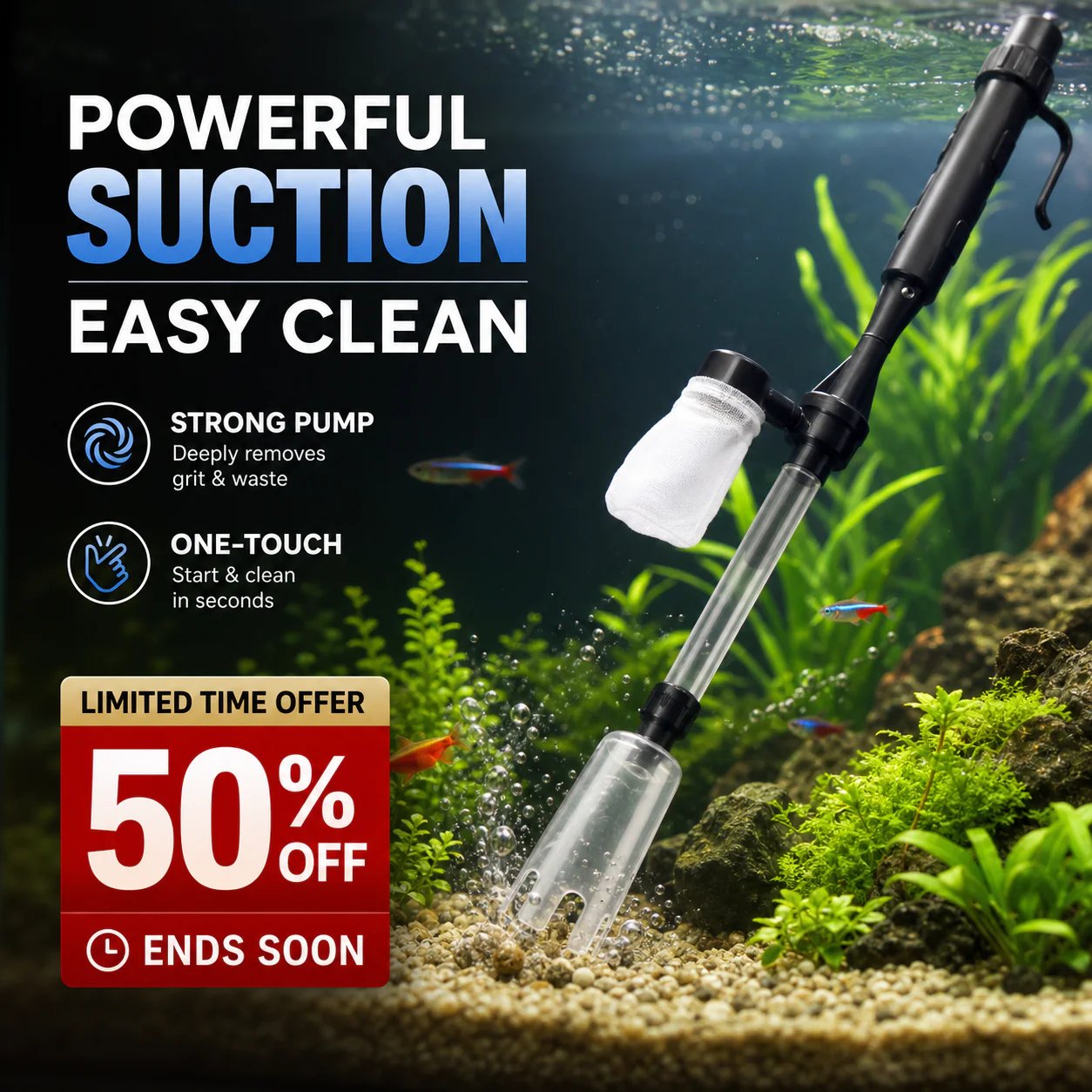 🔥 HOT SALE 🔥 Electric Aquarium Gravel Cleaner