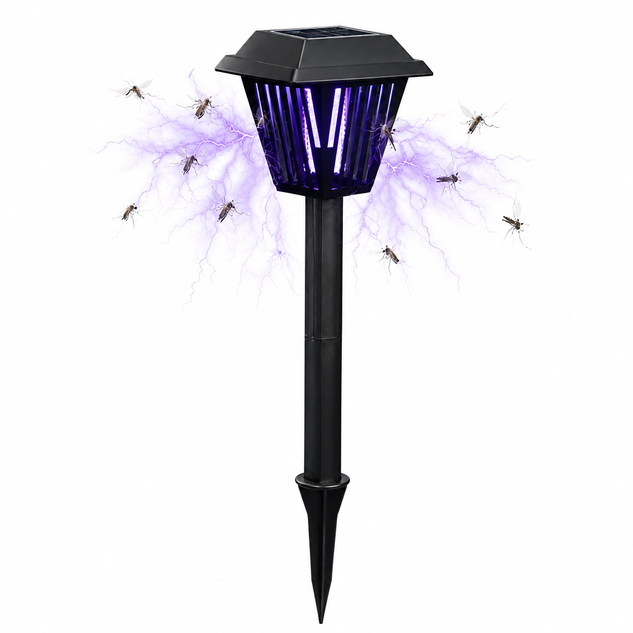 Outdoor Solar LED Mosquito Killer Garden Lamp - Best Stinger for Mosquitoes/Moths/Flies