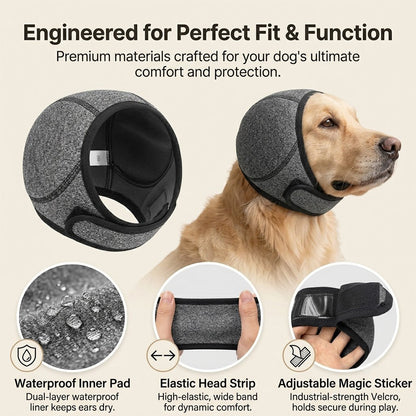 🔥 [Flash Sale - 50% OFF] No More Shivering from Thunder & Dryers! ❤️ Dailyard Dog Calming Ear Wrap for Instant Anxiety Relief