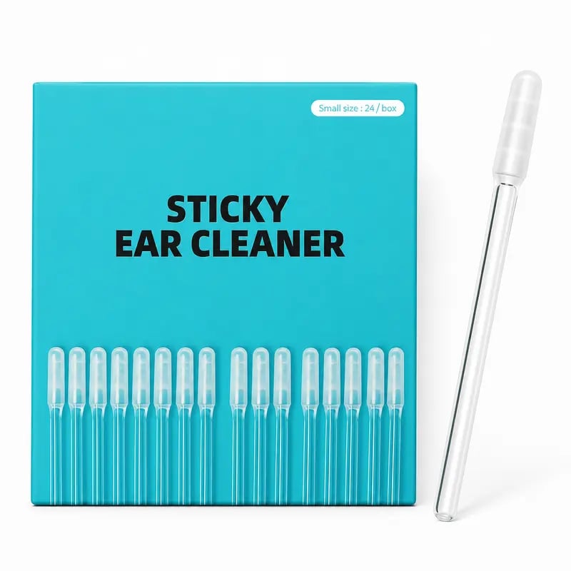 👂 Sticky Ear Cleaning Sticks – Reusable Adhesive Ear Picks, Soft Swabs for Gentle Ear Care