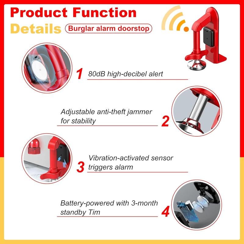 Travel Door Alarm Stopper for Women & Family✅🔥