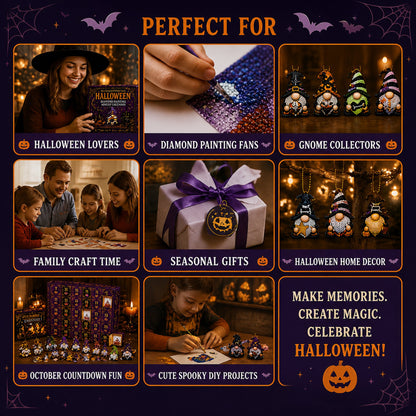 🔥LAST DAY 60% OFF - 🎃✨ 31 Days of Gnome Surprises Halloween Diamond Painting Advent Calendar