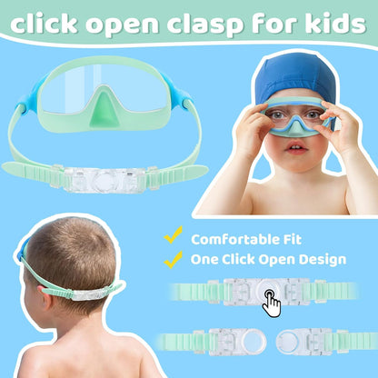 Kids-Swim-Goggles with Nose Cover