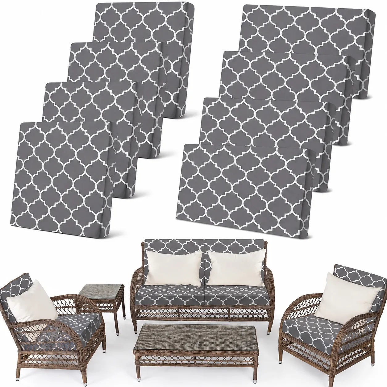 🛋️ Outdoor Patio Sofa Cushion Covers 🔥