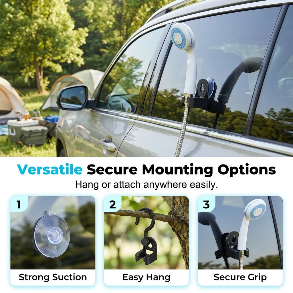 🔥HOT SALE🔥Exclusive Offer🚿 Stay Fresh Outdoors⭐ Portable Camping Shower with Adjustable Flow – For Easy & Convenient Outdoor Cleaning!