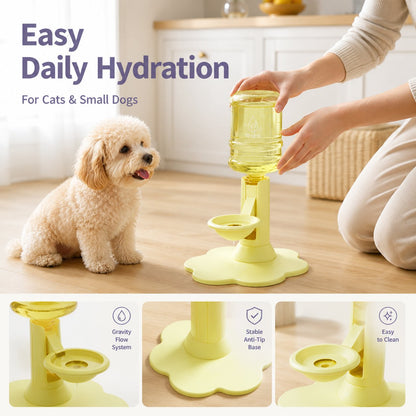 Gravity Pet Water Dispenser Stand - Spill-Proof
