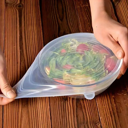 6/12pcs set Silicone Cover Stretch Lids Reusable Airtight Food Wrap Covers
