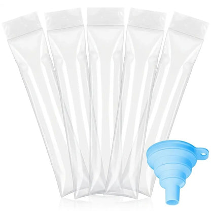 100 Pack Disposable Ice Pop Mold Bags with Funnel