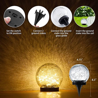 🎁Last Day Promotion- SAVE 70%🌿 - Cracked Hockey Puck Solar Light✨