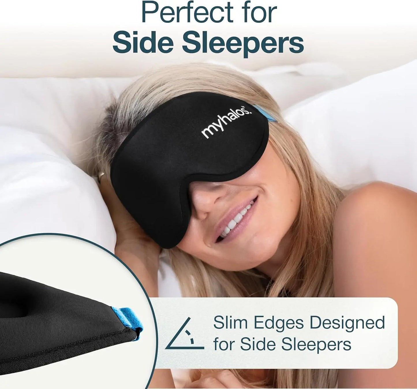 3D Blackout Sleep Mask - Lightweight Sleep Mask, Lash Friendly + Zero Eye Pressure | Calming Eye Mask for Deep Sleep