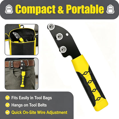 🔧 Stainless Steel Cable Straightener Tool – Manual Wire Bending & Untwisting Tool for Electricians, HVAC & DIY Projects