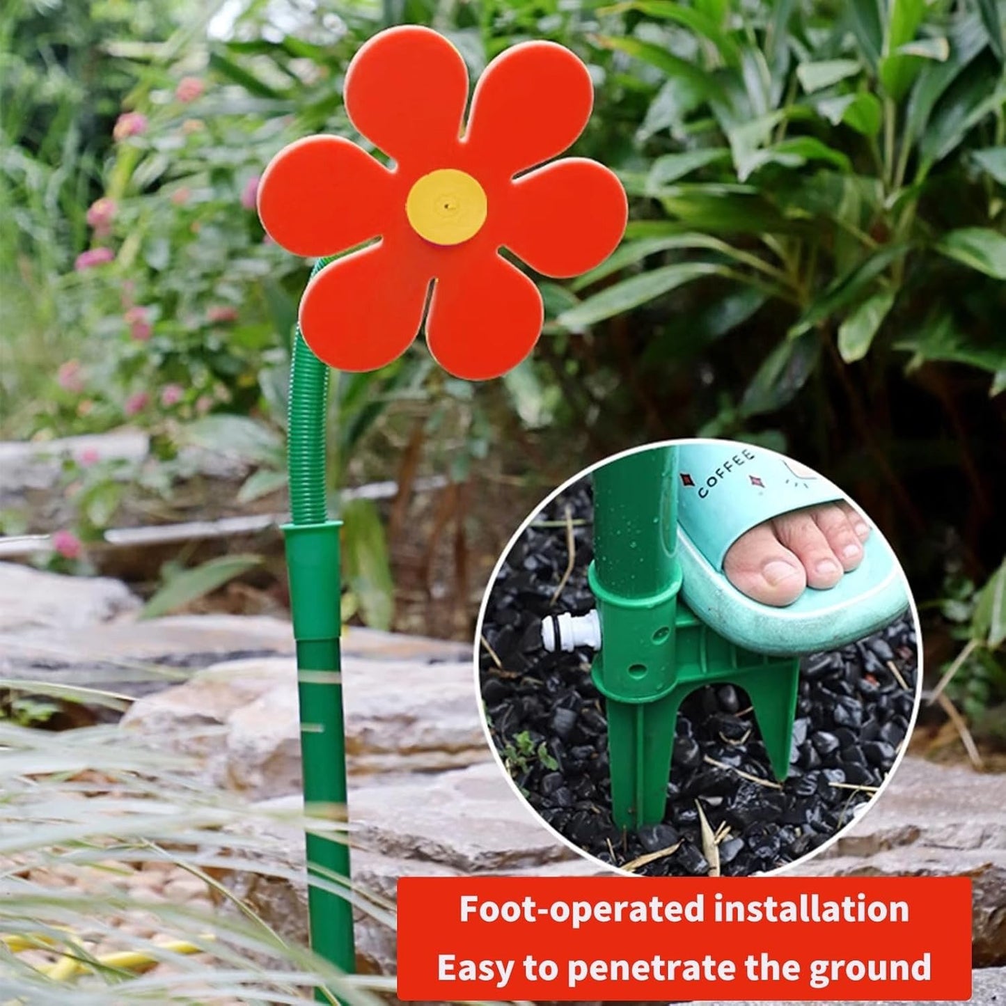 🌼 Crazy Daisy Sprinkler – Funny Dancing Flower Water Sprinkler for Kids, Dogs & Garden Fun