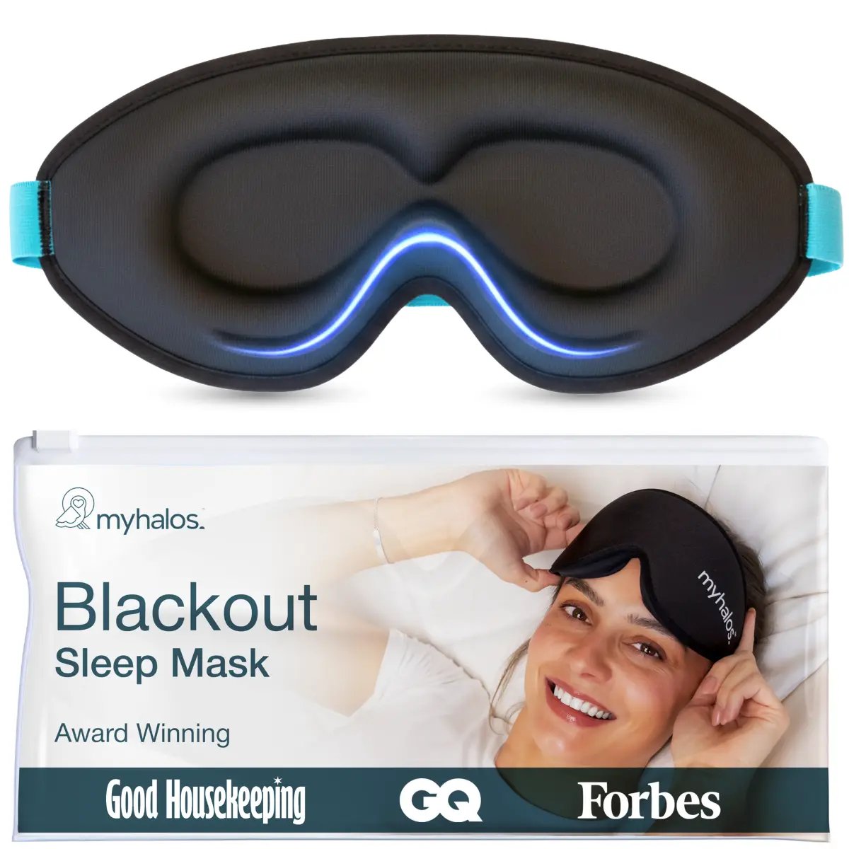 3D Blackout Sleep Mask - Lightweight Sleep Mask, Lash Friendly + Zero Eye Pressure | Calming Eye Mask for Deep Sleep