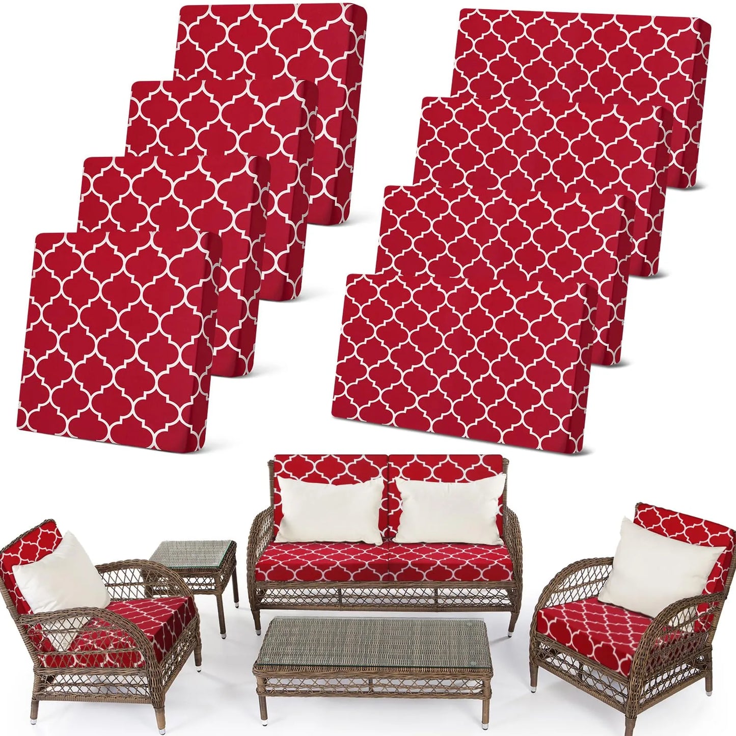 🛋️ Outdoor Patio Sofa Cushion Covers 🔥
