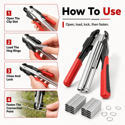 3/4" C Clip Hog Ring Pliers Kit