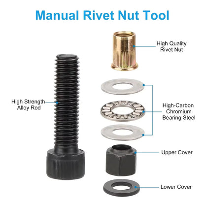 🚀 Mid-Year Madness Sale!🔩 M3-M10 Rivet Nut Gun Replacement Heads Metric Rivnut Tool Mandrel Nose Tips