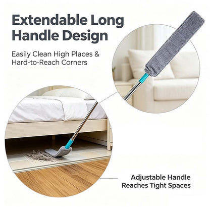 🧹 Extendable Microfiber Duster – Adjustable Long Handle for Hard-to-Reach Corners