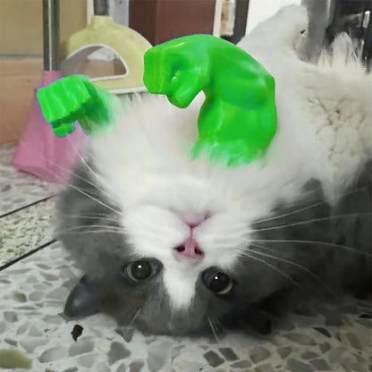 3D Printed Pet Muscle Arm Costume – Funny Hero Cosplay Accessory for Cats, Small Dogs & Rabbits