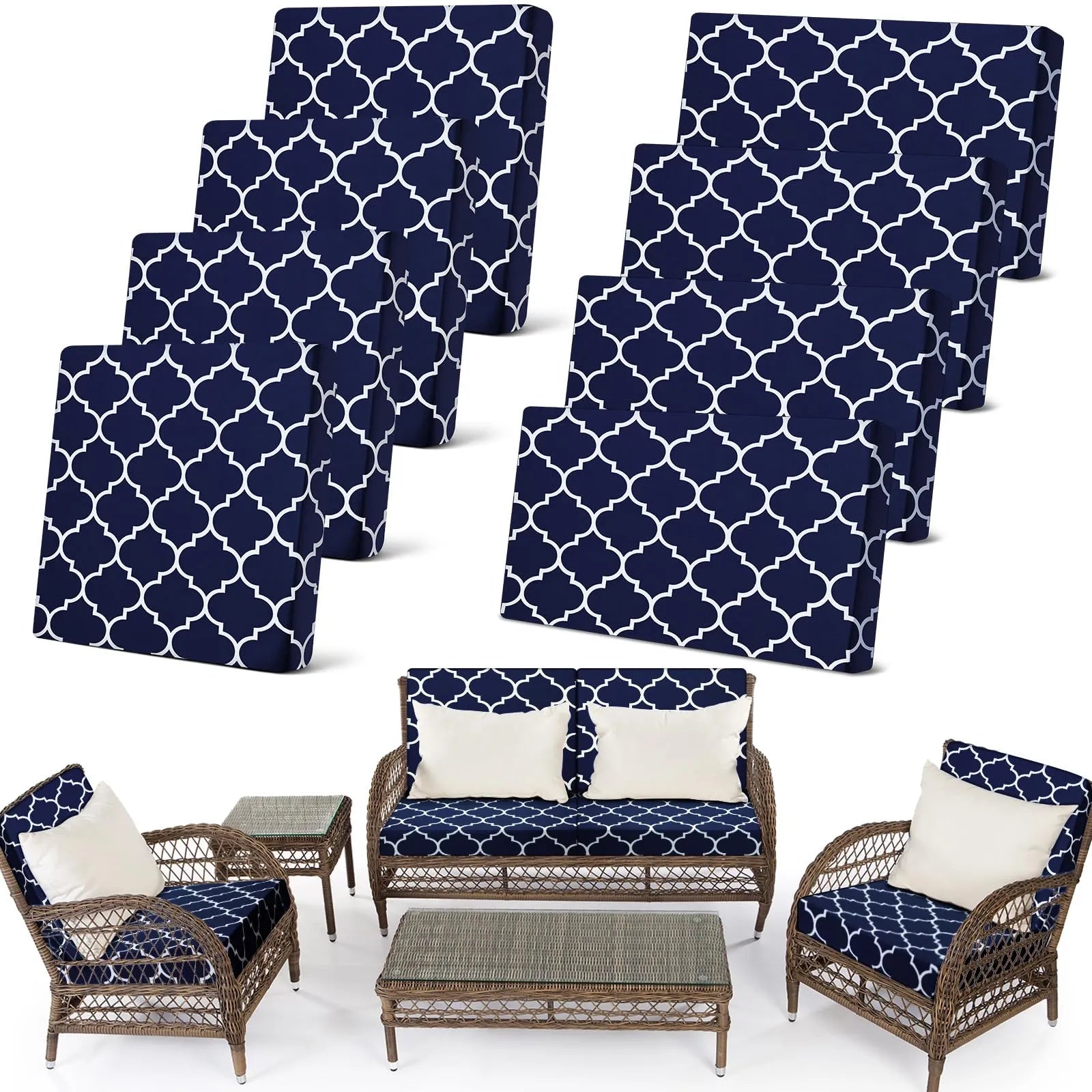 🛋️ Outdoor Patio Sofa Cushion Covers 🔥