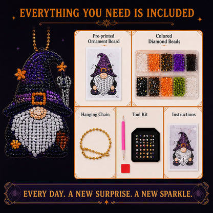 🔥LAST DAY 60% OFF - 🎃✨ 31 Days of Gnome Surprises Halloween Diamond Painting Advent Calendar