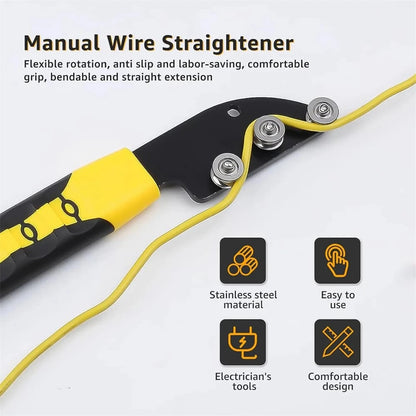 🔧 Stainless Steel Cable Straightener Tool – Manual Wire Bending & Untwisting Tool for Electricians, HVAC & DIY Projects