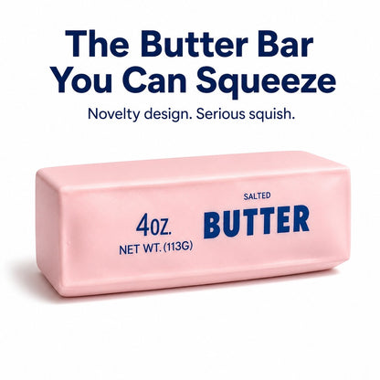 🧈 Butter Bar Squishy Fidget Toy, Soft Slow Rising Squeeze Toy With Crunch ASMR Sound