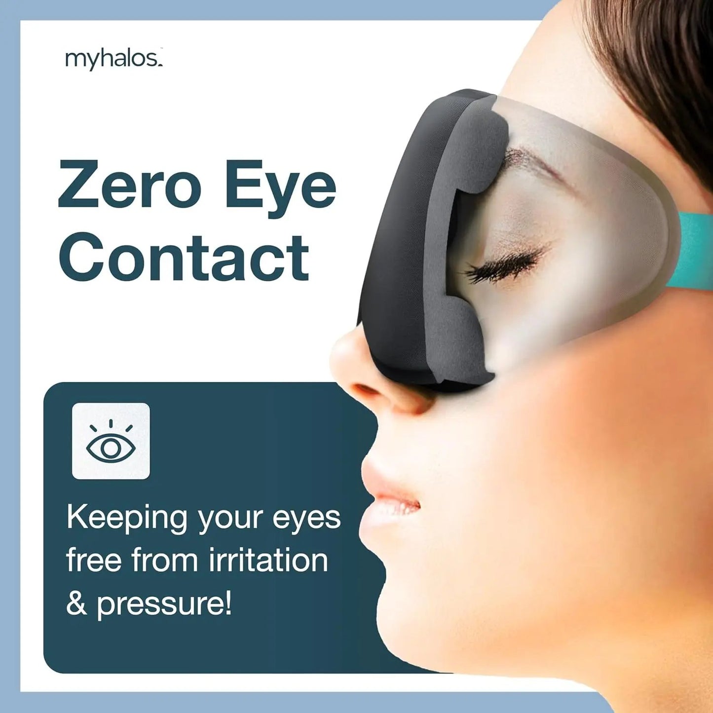 3D Blackout Sleep Mask - Lightweight Sleep Mask, Lash Friendly + Zero Eye Pressure | Calming Eye Mask for Deep Sleep