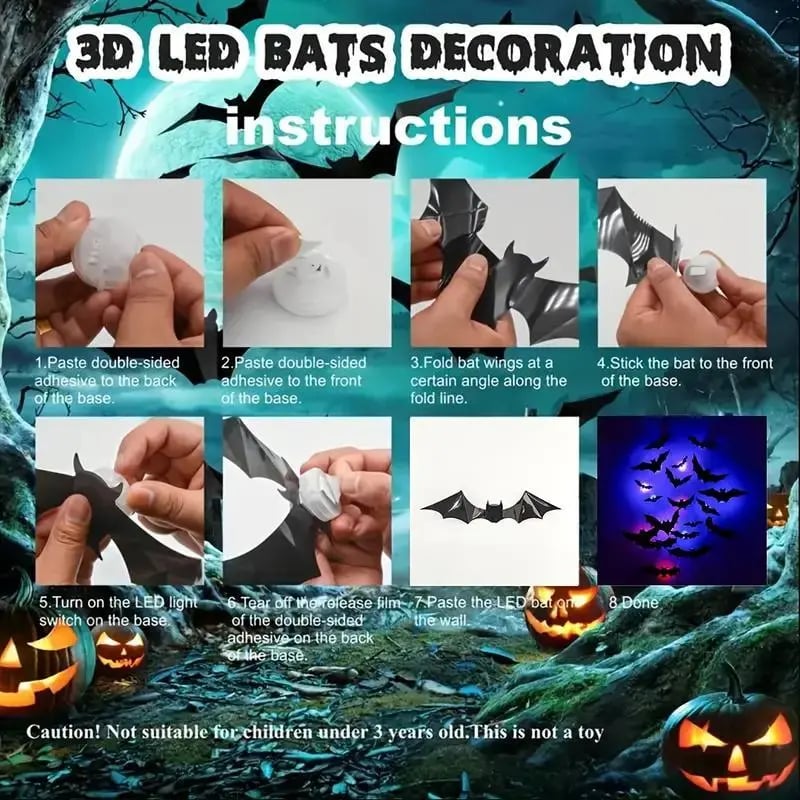 Glowing 3D Bats That Make Halloween Pop