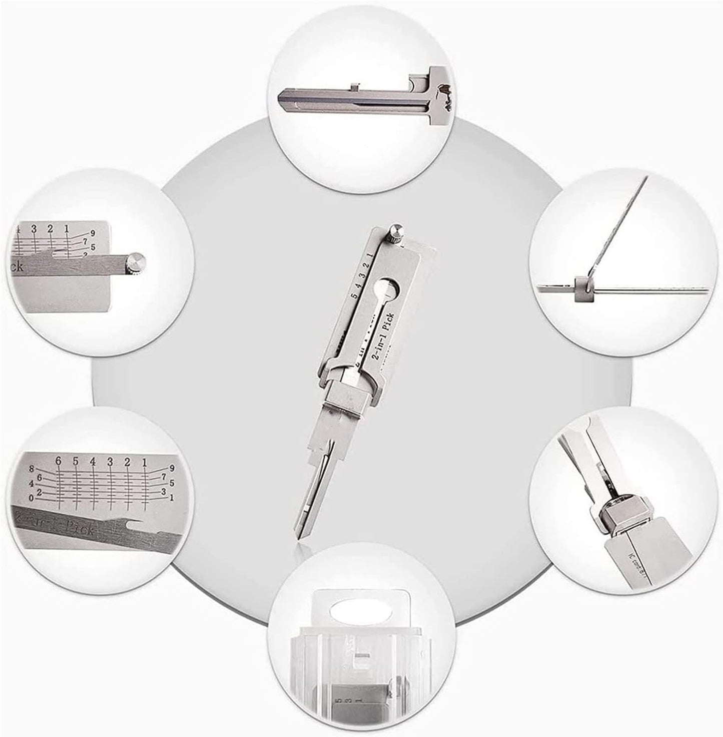 🔥 Stainless Steel Master Key Decoder(Only applies to flat key locks)