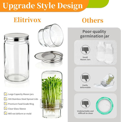 🎉🥦 Updated Sprouting Kit - Sprouting Jar Kits