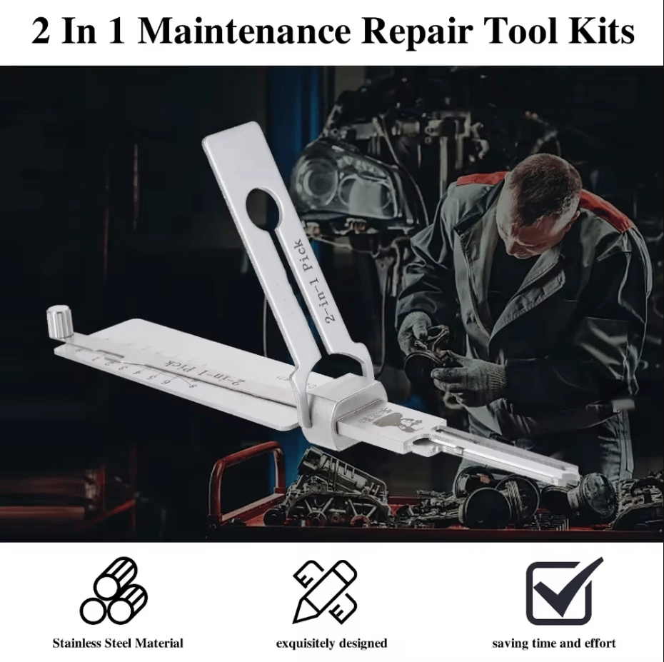 🔥 Stainless Steel Master Key Decoder(Only applies to flat key locks)