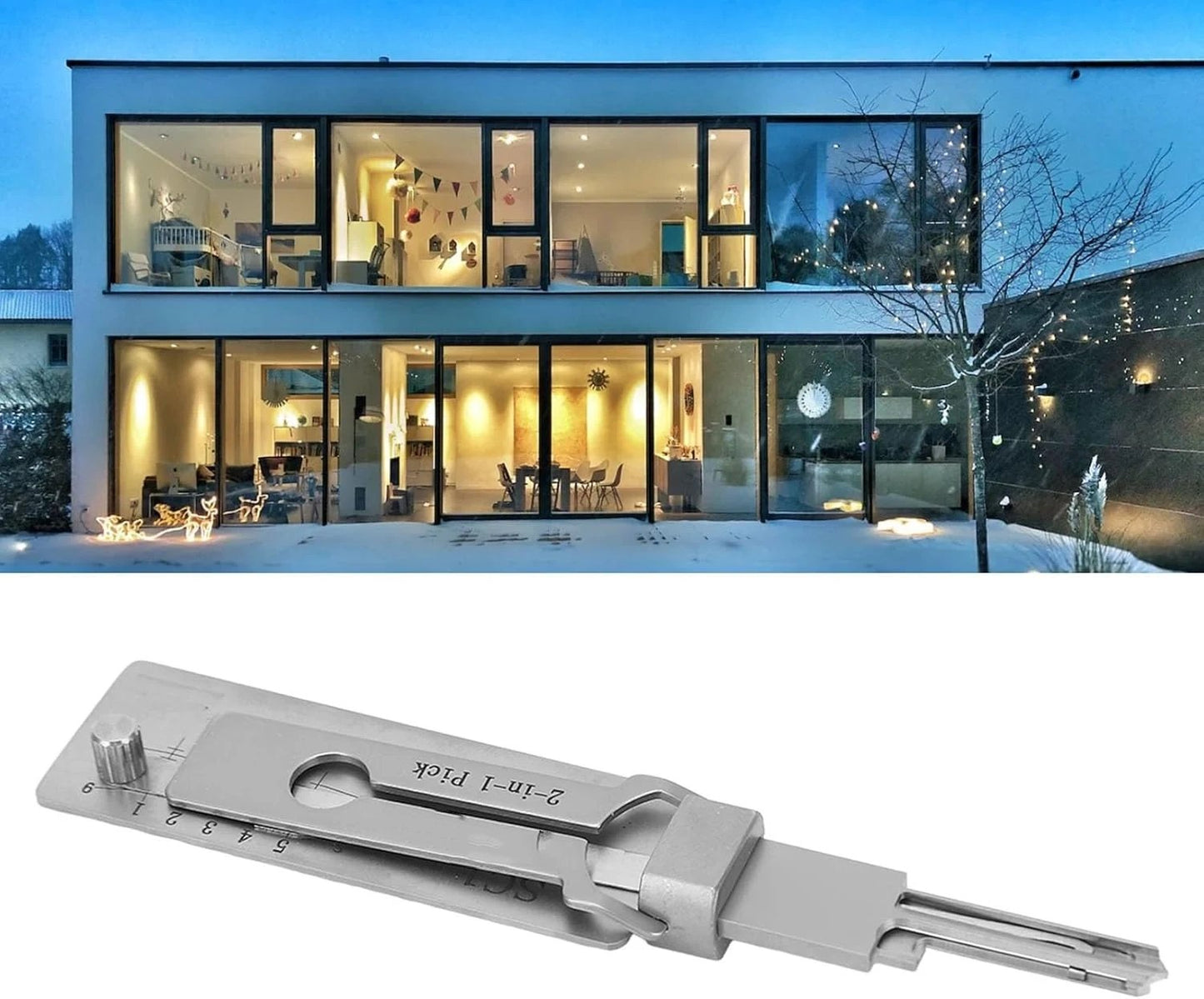 🔥 Stainless Steel Master Key Decoder(Only applies to flat key locks)