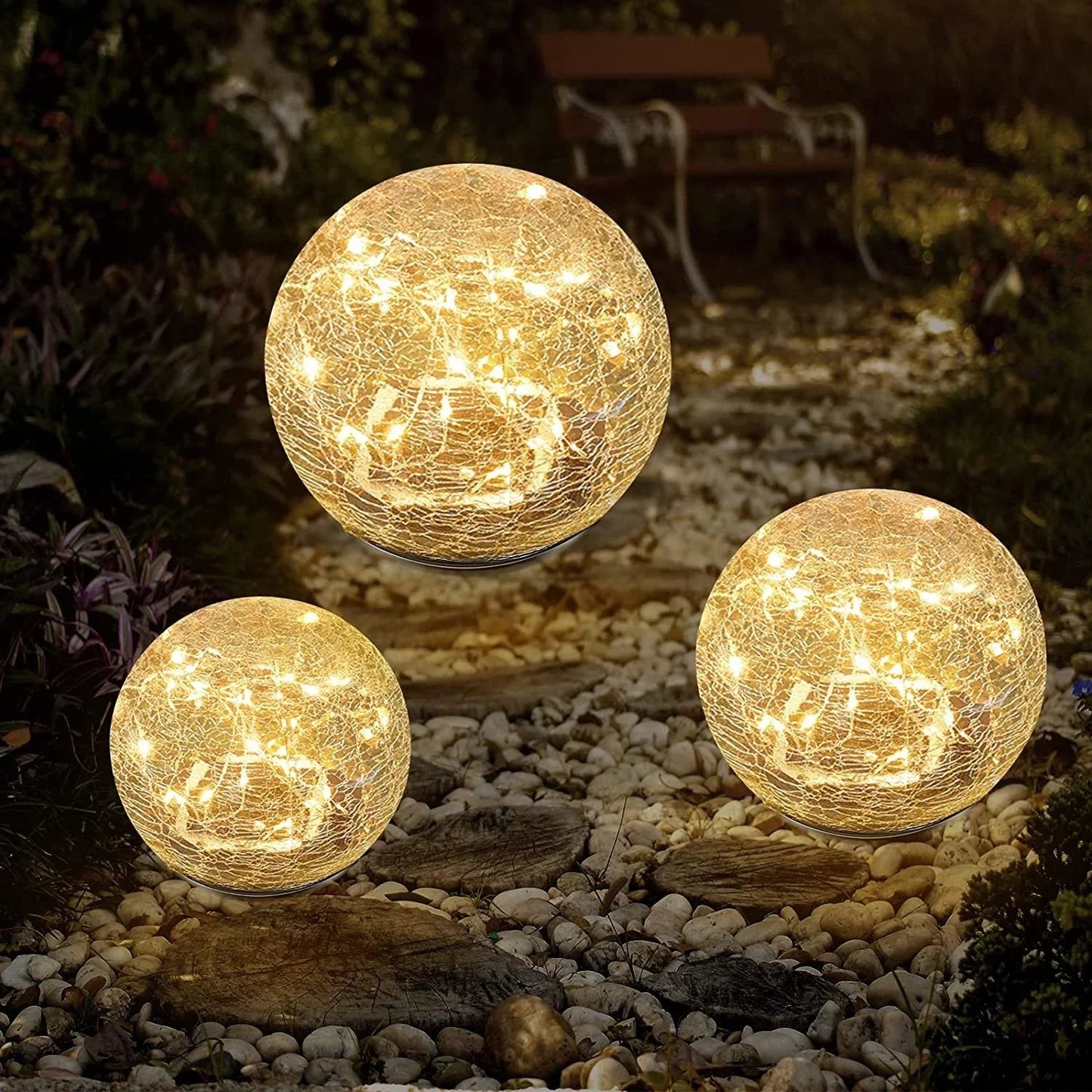 🎁Last Day Promotion- SAVE 70%🌿 - Cracked Hockey Puck Solar Light✨
