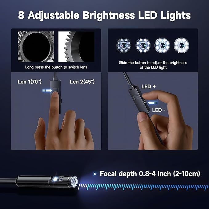 🔥Endoscope Camera with Light📸