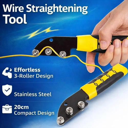 🔧 Stainless Steel Cable Straightener Tool – Manual Wire Bending & Untwisting Tool for Electricians, HVAC & DIY Projects