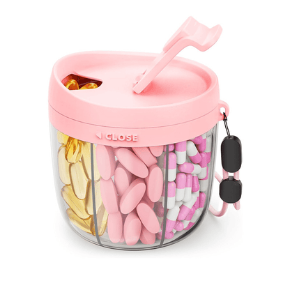 🎁Last Day Promotion 49% OFF🔥Pill Dispenser Bottle with 6 Compartments | Never Miss a Dose Again! 💊⏰