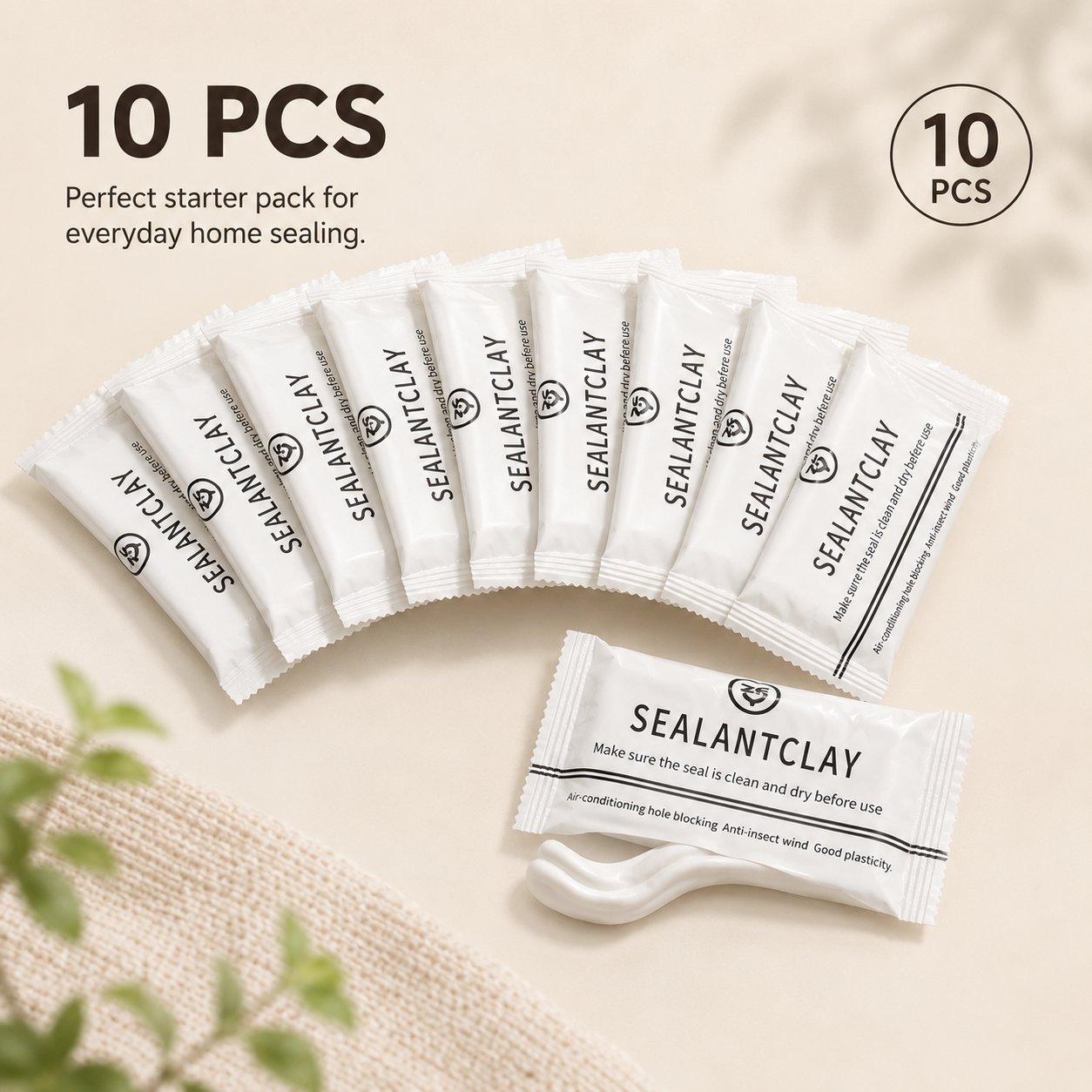 🧱 Moldable Sealant Clay | Non-Toxic Air Dry Gap Filler Blocks Drafts