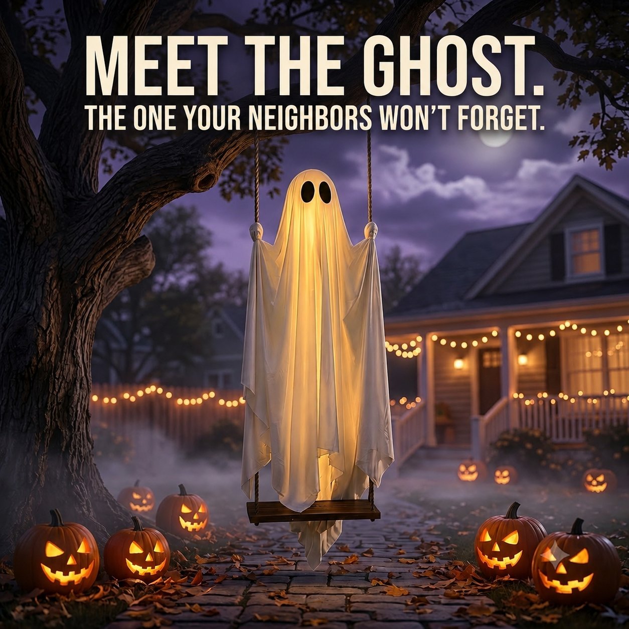 Halloween Hanging Swing Ghost
