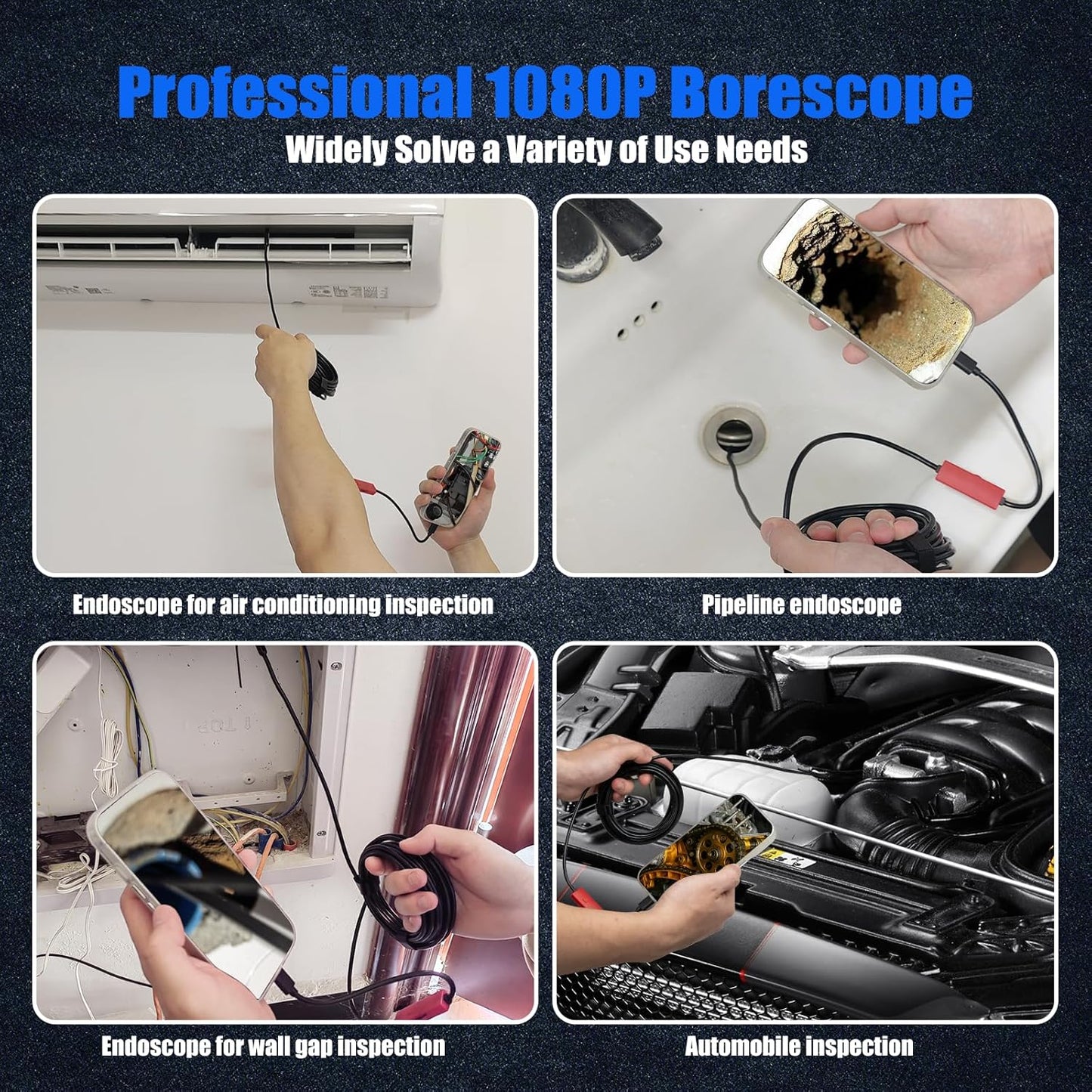 🔥Endoscope Camera with Light📸