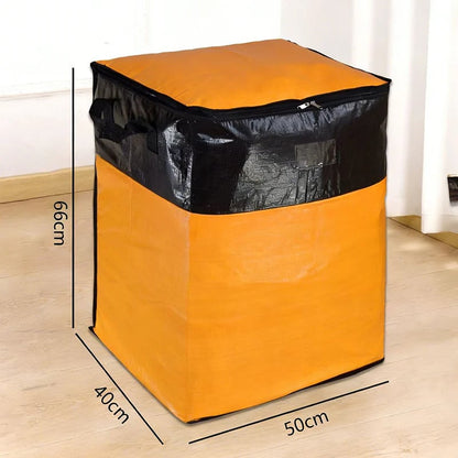 3 Sizes Oversized Reusable Moving Storage Totes, Waterproof Tear Resistant Foldable Storage Bags with Full Open Top & Label Slot, Heavy Load Moving Bags for Rigid Moving Boxes for Moving Dorm Camping Bedding Clothes